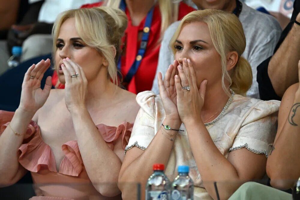 Rebel Wilson and Ramona Agruma at the Australian Open