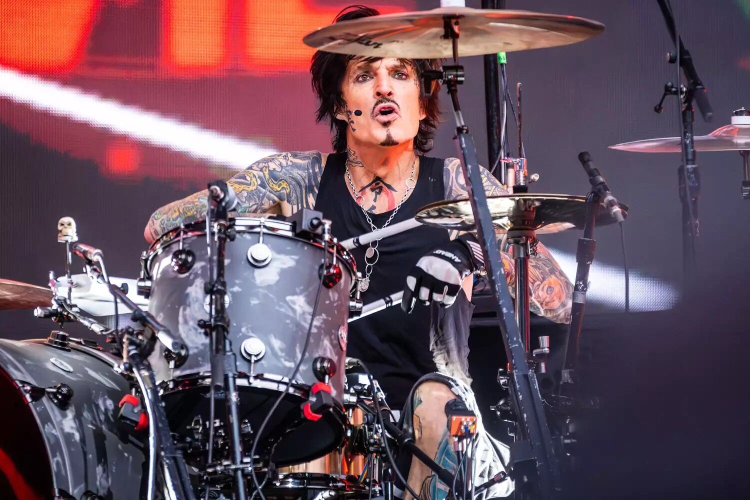 Tommy Lee performing in Melbourne in November 2023