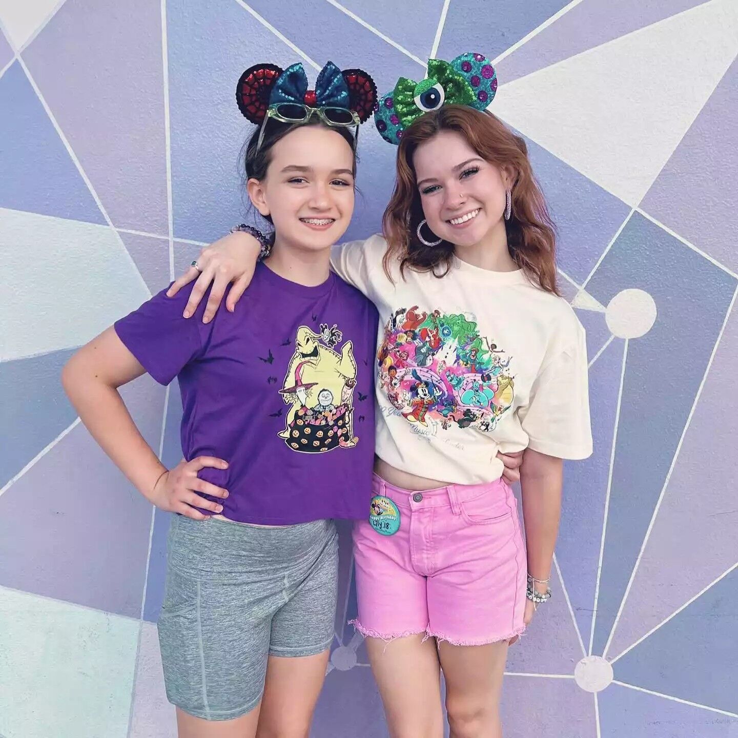 Chloe Clem and her sister, Lily, at Disneyland in April 2024.