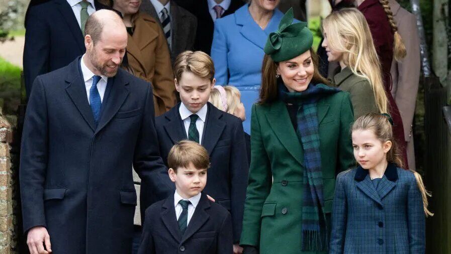 Prince William, Prince of Wales and Catherine, Princess of Wales with Prince George of Wales, Princess Charlotte of Wales and Prince Louis of Wales