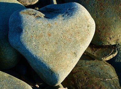 Heart-shaped rock