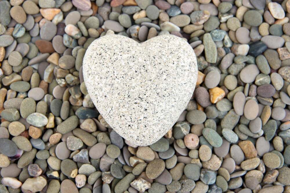 Heart-shaped rock