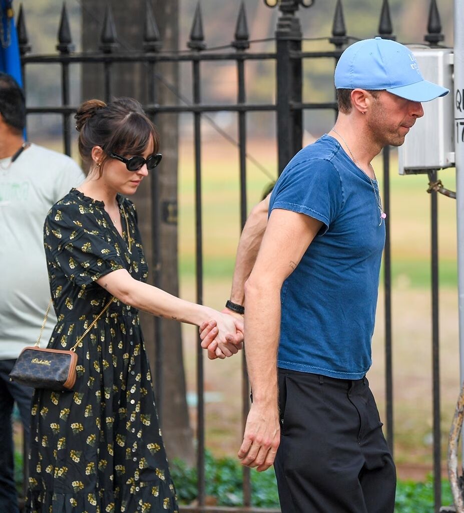 Dakota Johnson and Chris Martin Enjoy Each Other’s Company in India