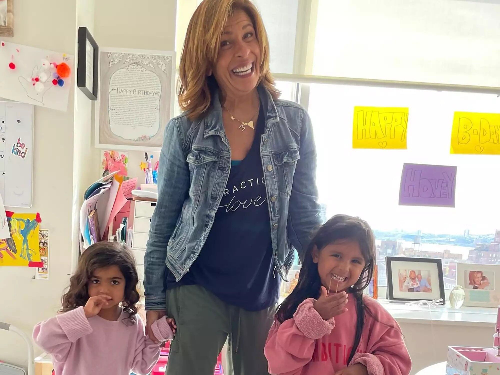 Hoda Kotb with her two daughters.