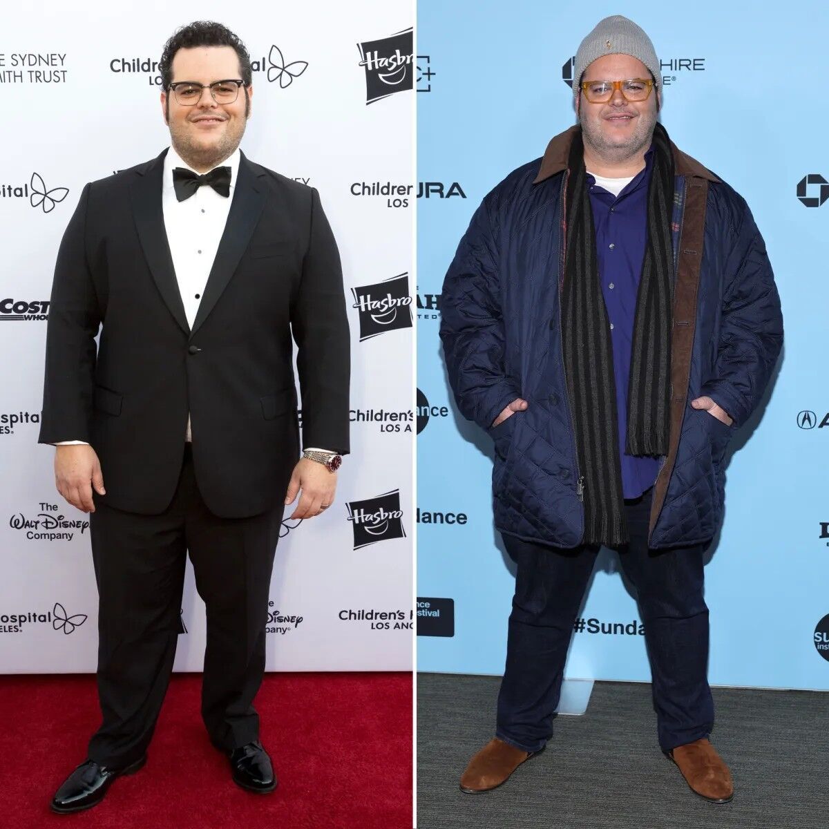 Josh Gad in 2018 and 2025.