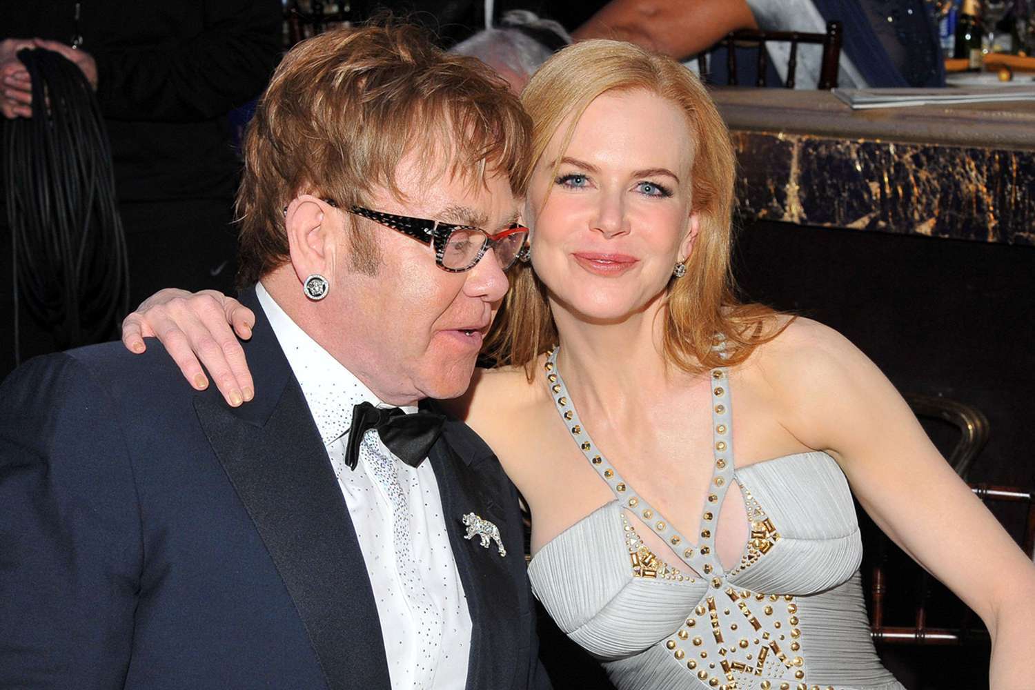 Elton John and Nicole Kidman at the 2012 Golden Globes.