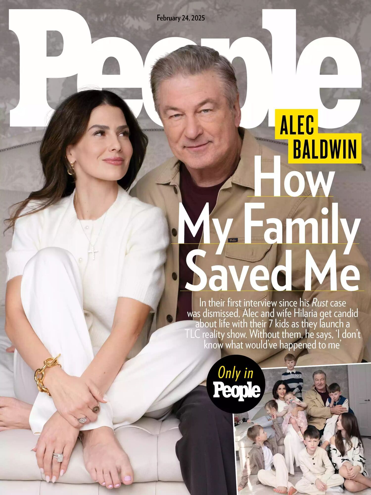 Alec and Hilaria Baldwin on the cover of PEOPLE.