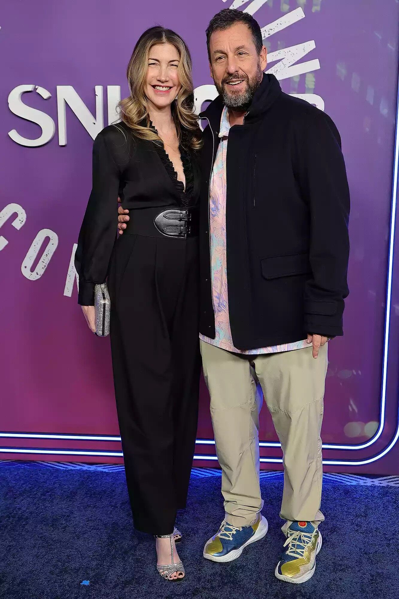 Adam and his wife Jackie attend the 'SNL50: The Homecoming Concert' at Radio City Music Hall in N.Y.C. on Feb. 14.