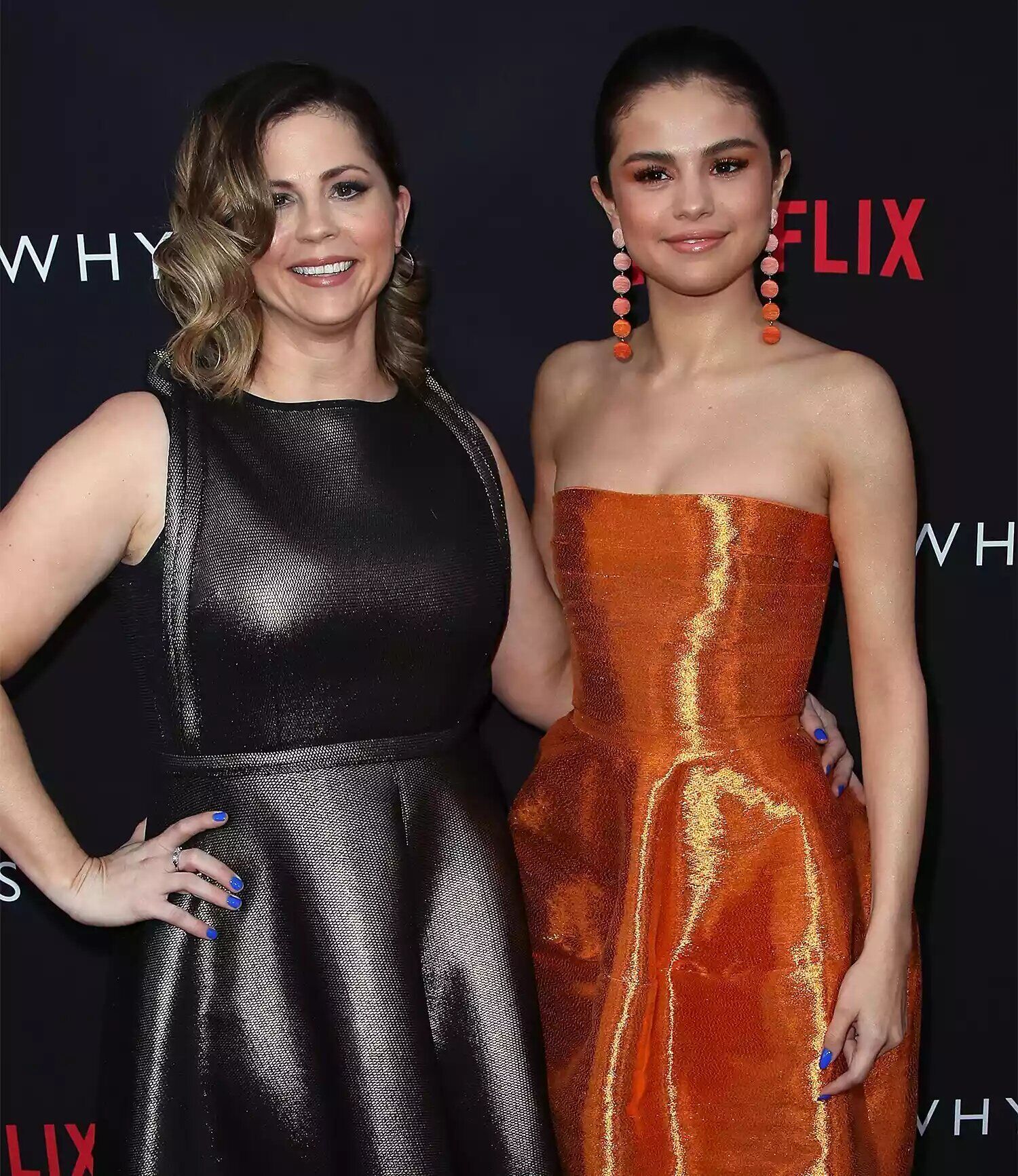 Mandy Teefey and Selena Gomez at the premiere of Netflix's '13 Reasons Why' in March 2017 in Los Angeles