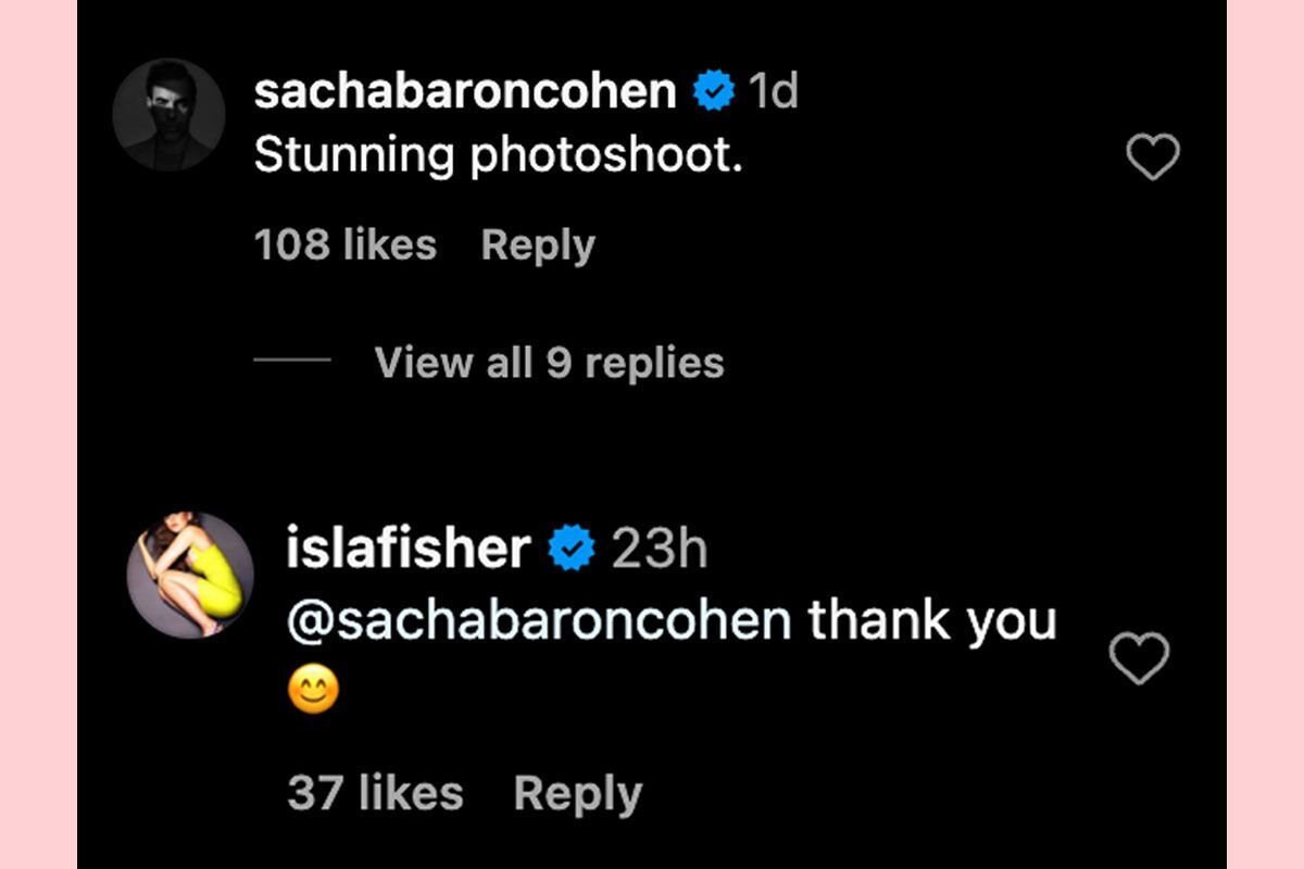 Sacha Baron Cohen Compliments Ex Isla Fisher