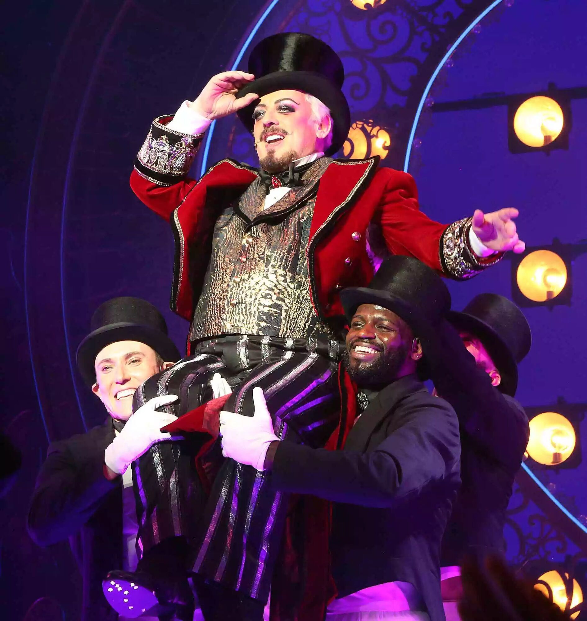 Boy George in 'Moulin Rouge! The Musical' in February 2024.