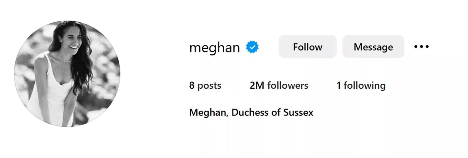 Meghan Markle's @meghan Instagram account.