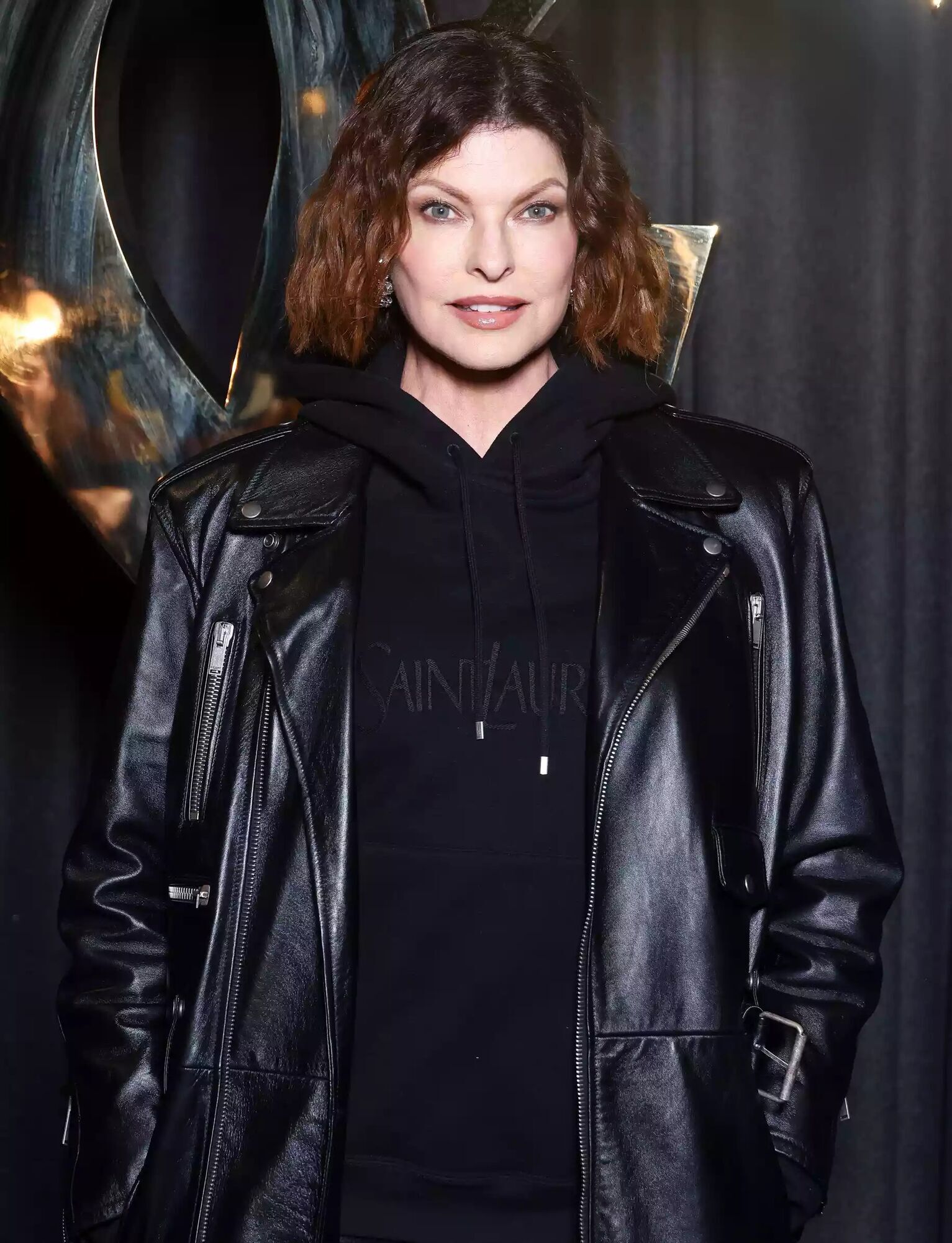 Linda Evangelista attends the Saint Laurent Womenswear Spring-Summer 2025 show as part of Paris Fashion Week on Sept. 24, 2024 in Paris.