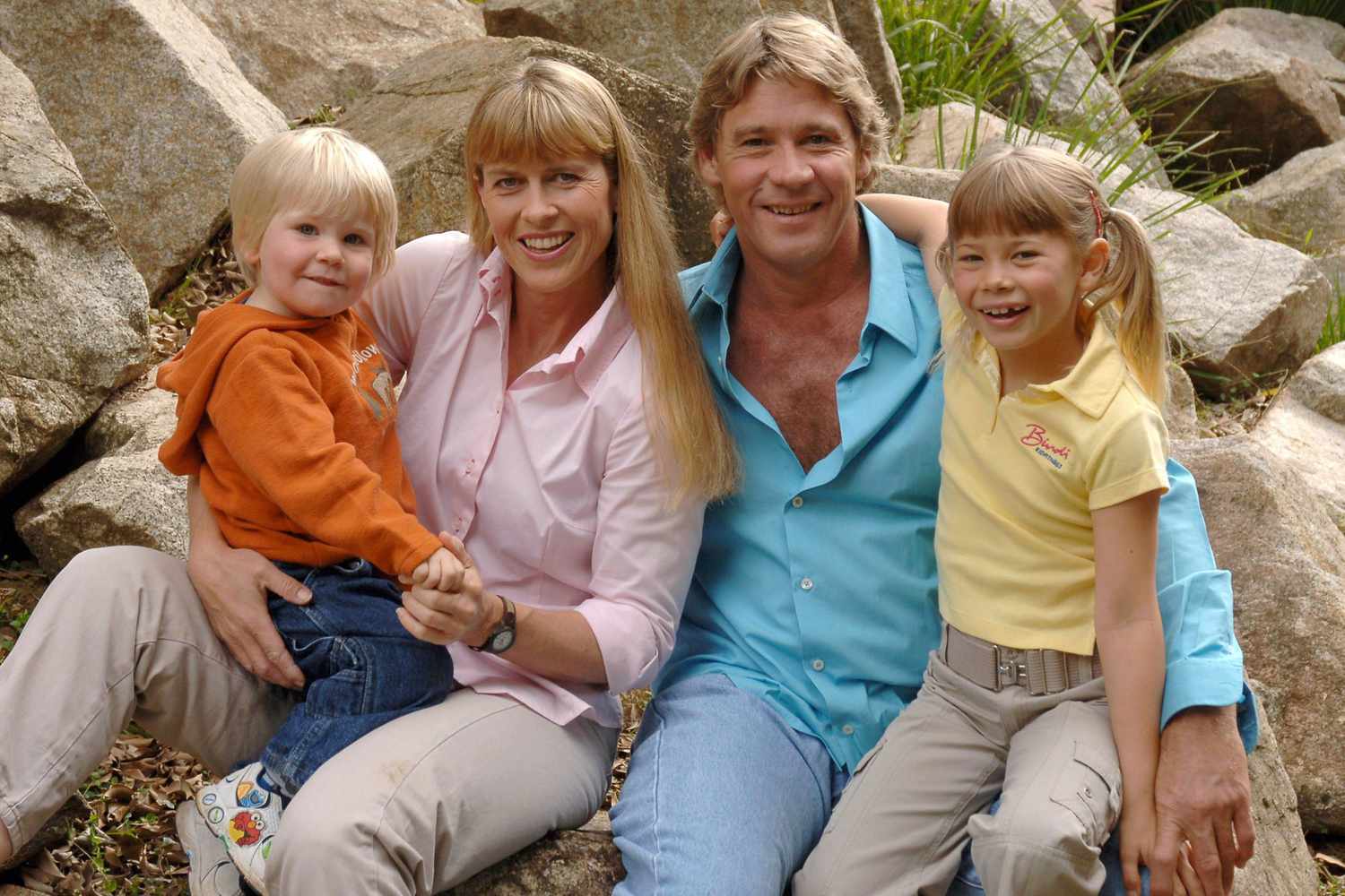 Steve pictured with Terri and their children Robert and Bindi