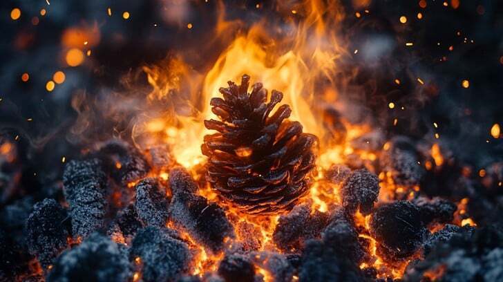 The Spiritual Meaning of Burning Pine Cones: A Ritual of Renewal and Protection