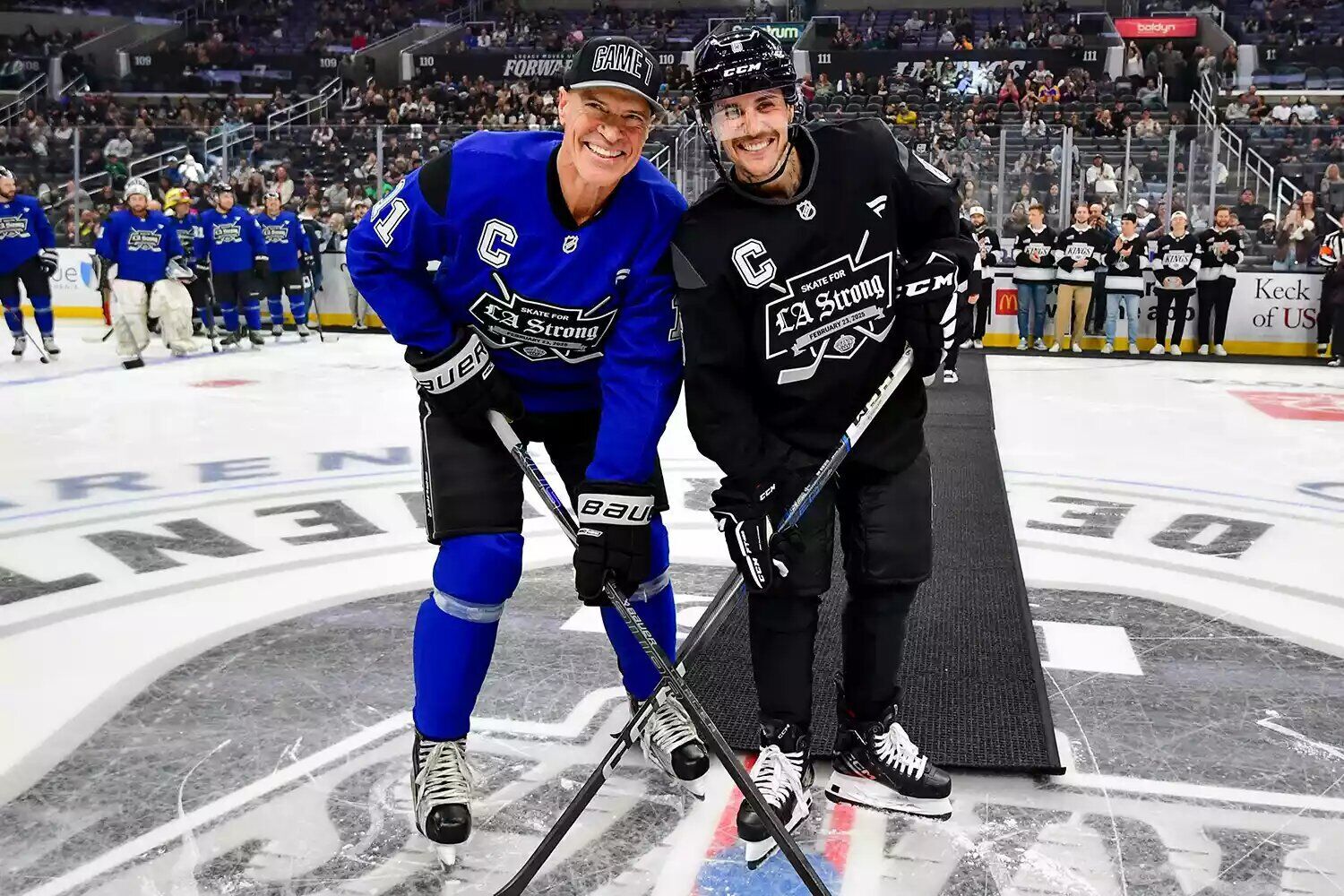 Mark Messier and Justin Bieber