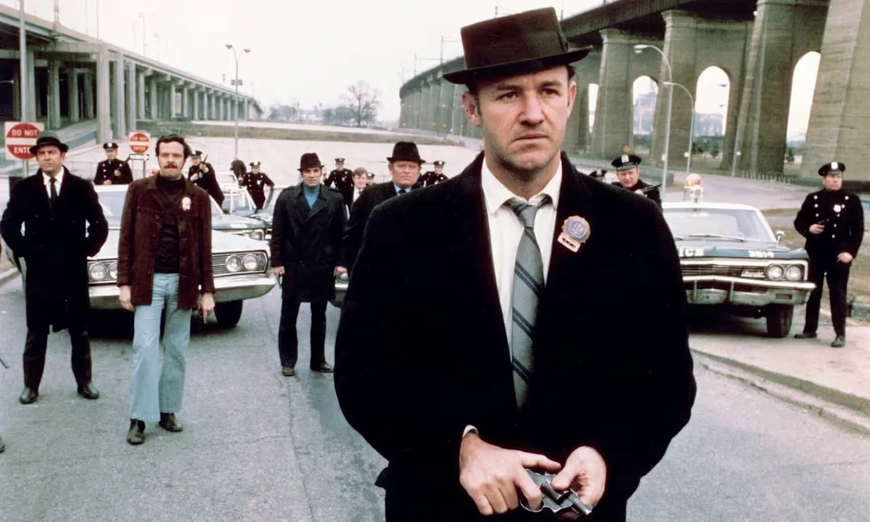 Hackman in his first Oscar-winning role, as Jimmy ‘Popeye’ Doyle in 1971 film The French Connection.