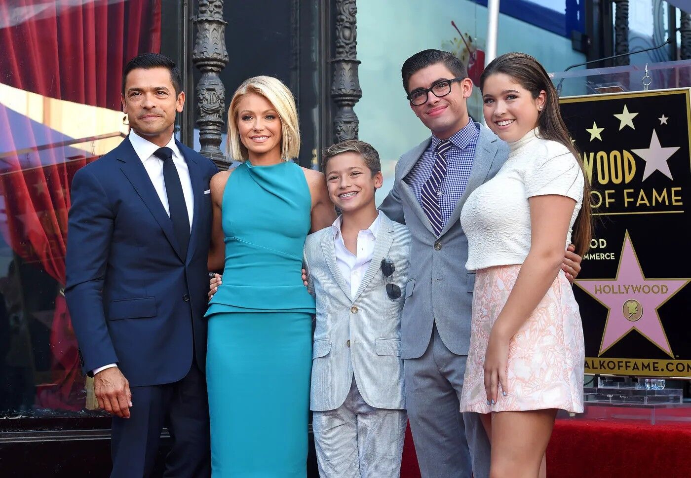 Kelly Ripa, Mark Consuelos, Lola Consuelos, Michael Consuelos and Joaquin Consuelos.