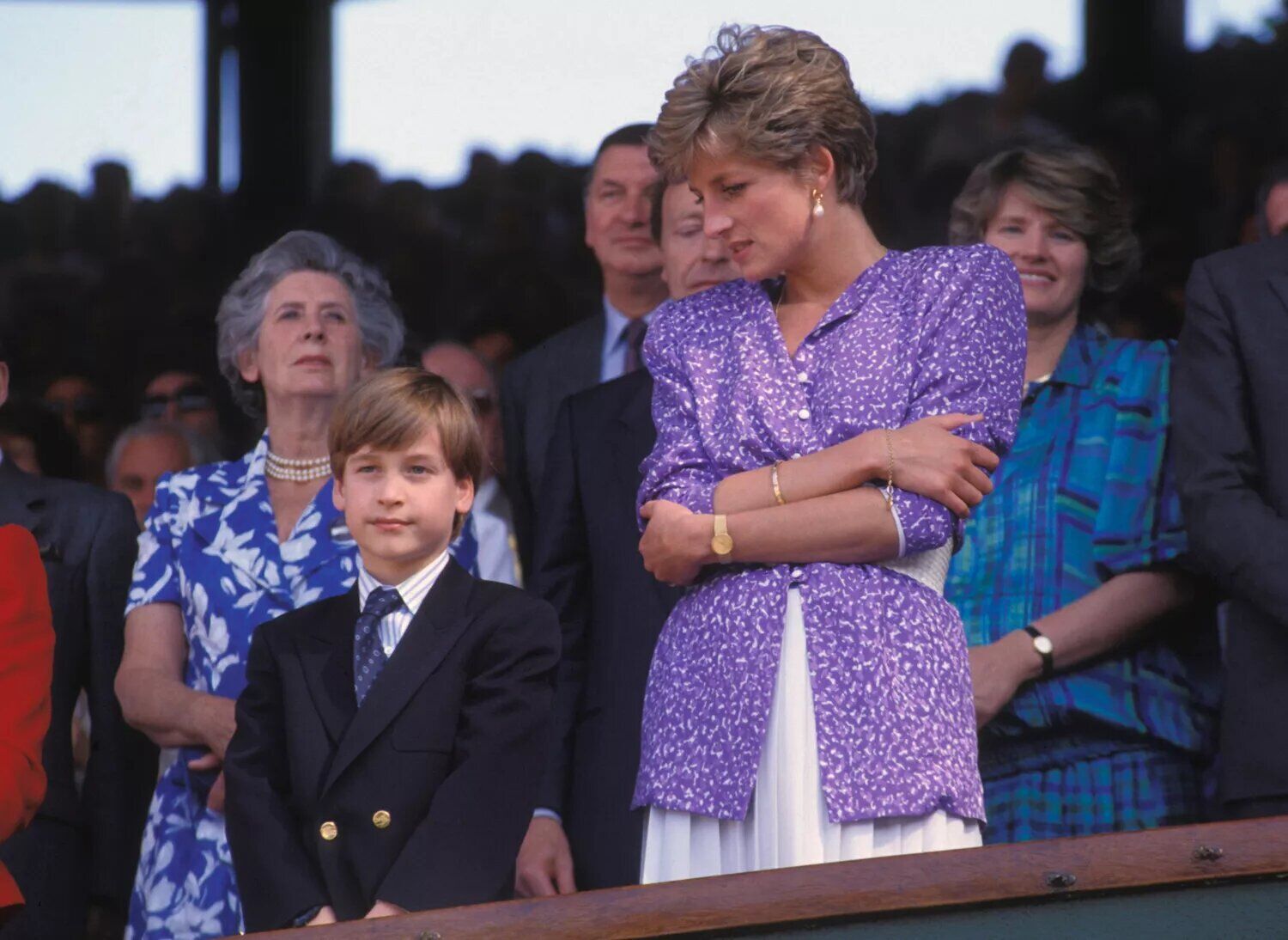 Prince William with his mother, Princess Diana, 1991