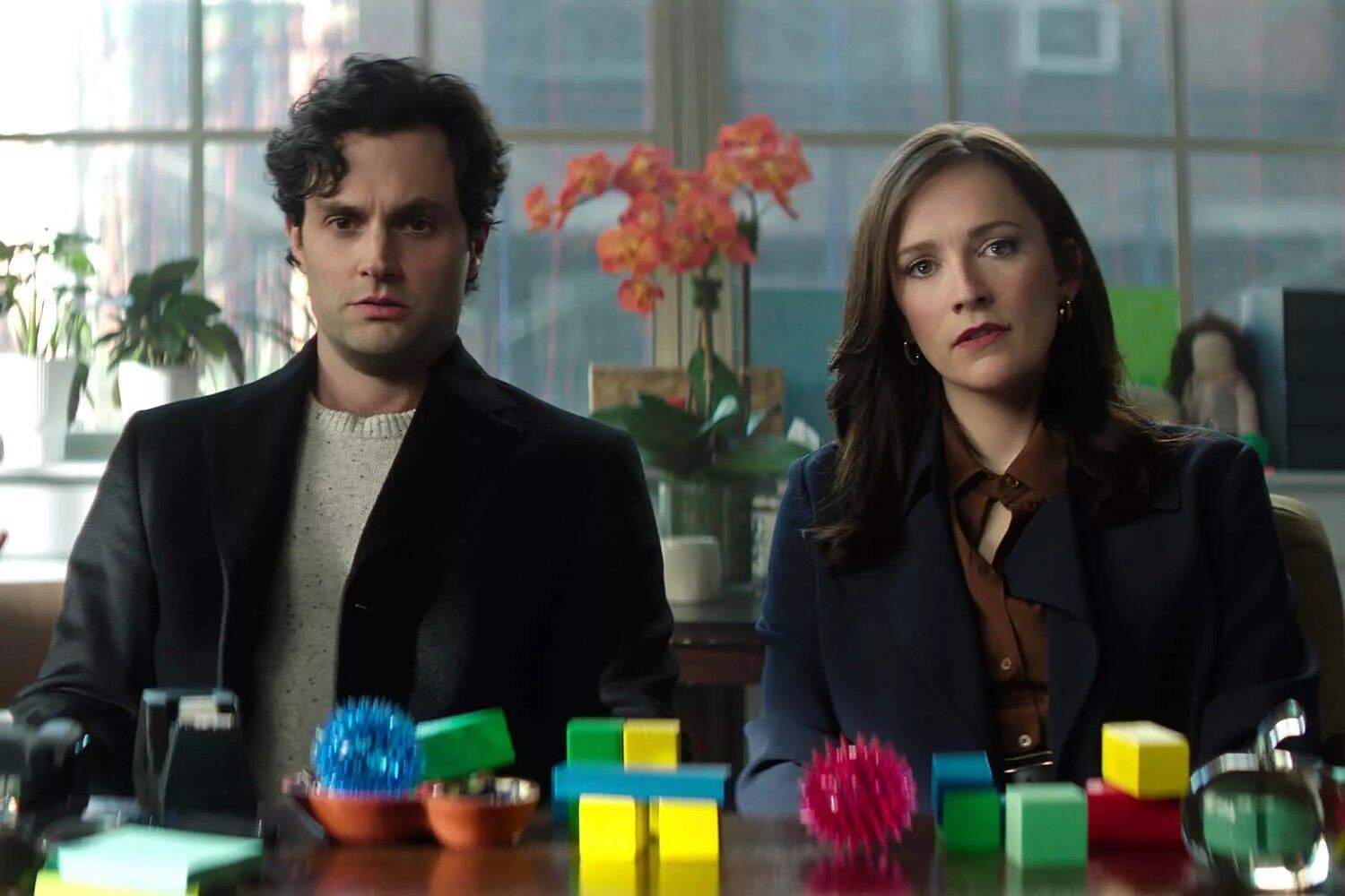 Joe Goldberg (Penn Badgley) and Kate Lockwood (Charlotte Ritchie) in "You" season 5.