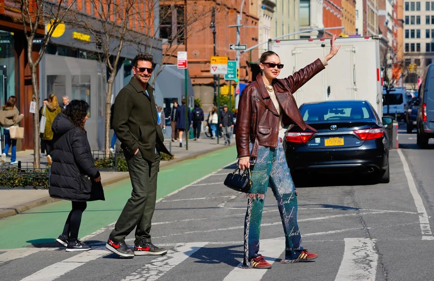 Bradley Cooper and Gigi Hadid in New York City on Feb. 27, 2024.