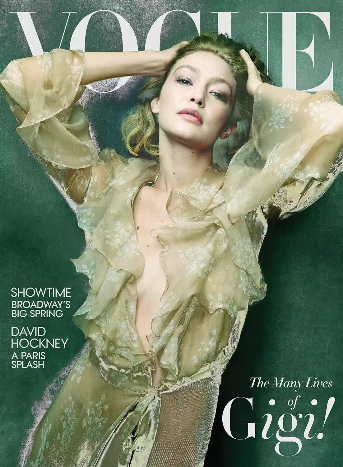 Gigi Hadid on the April 2025 cover of Vogue