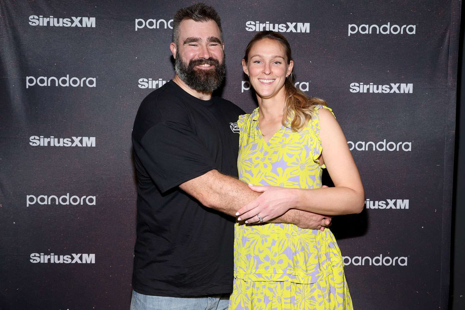 Jason and Kylie Kelce in New Orleans on Feb. 6, 2025.