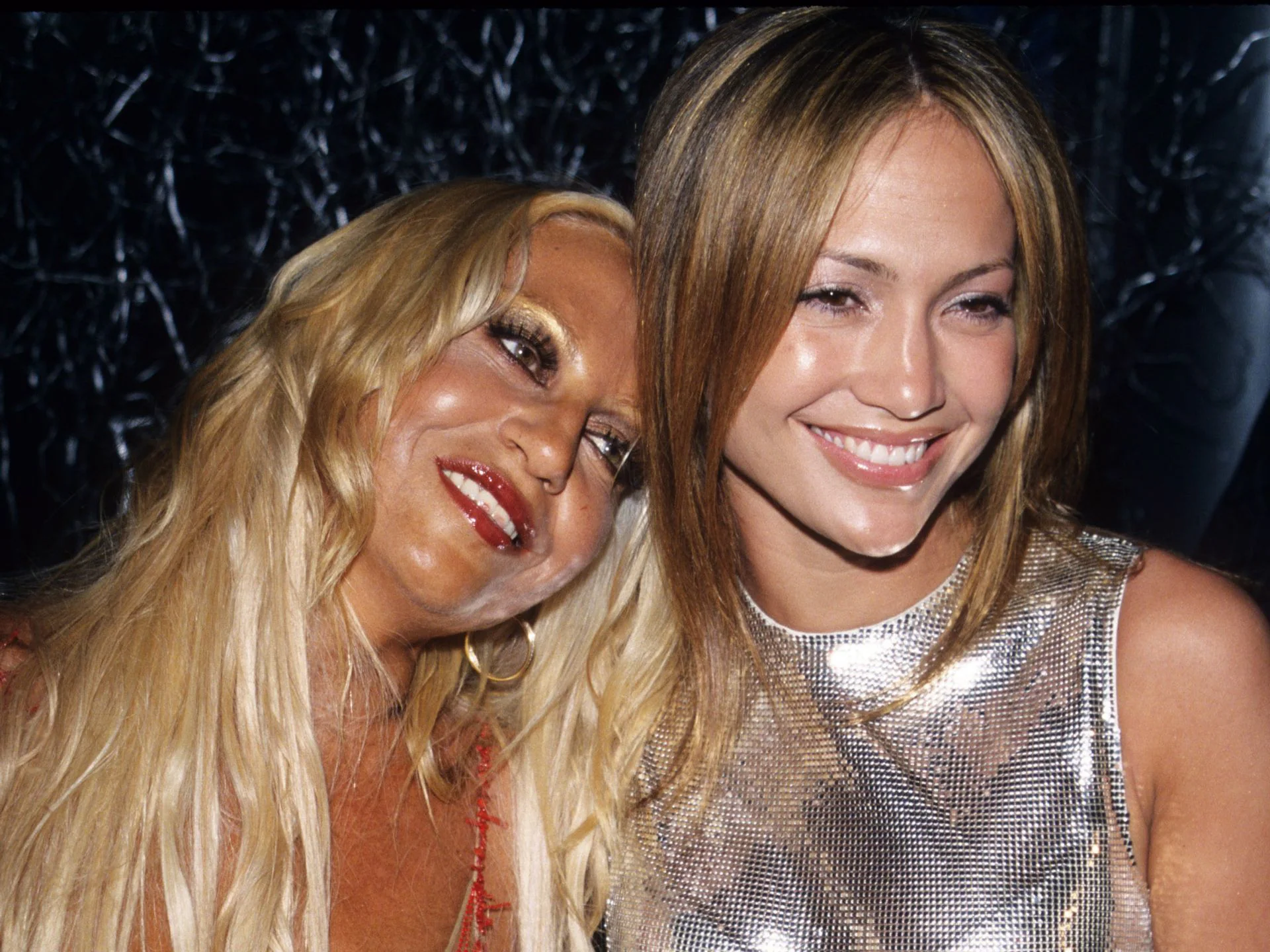 Donatella Versace and Jennifer Lopez during the Notorious Magazine Launch at The Limelight in New York City.