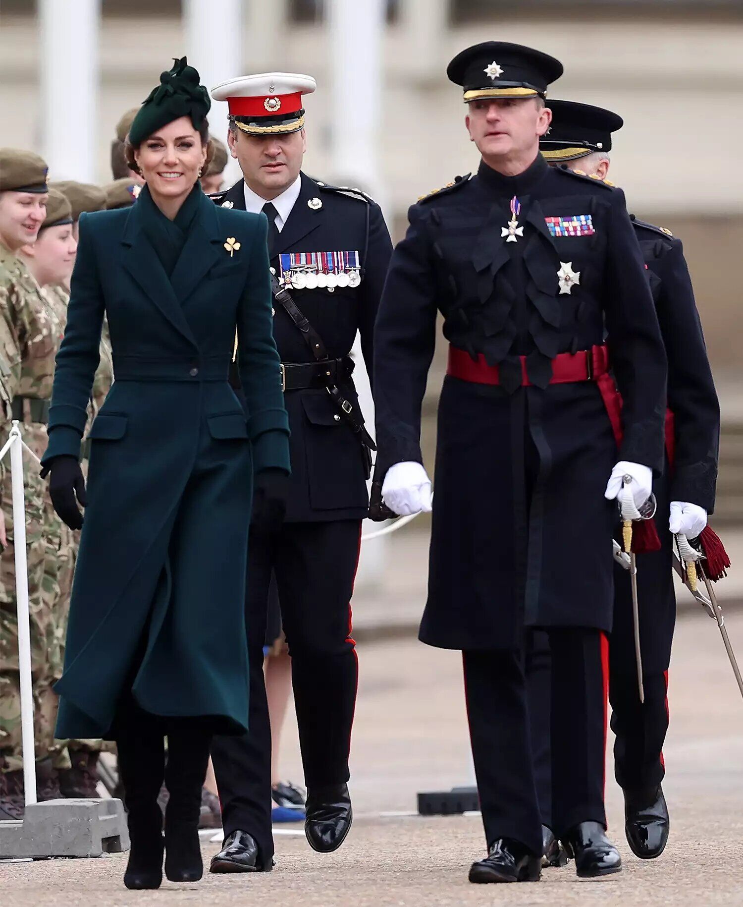 Kate Middleton marks St. Patrick's Day with the Irish Guards on March 17, 2025.