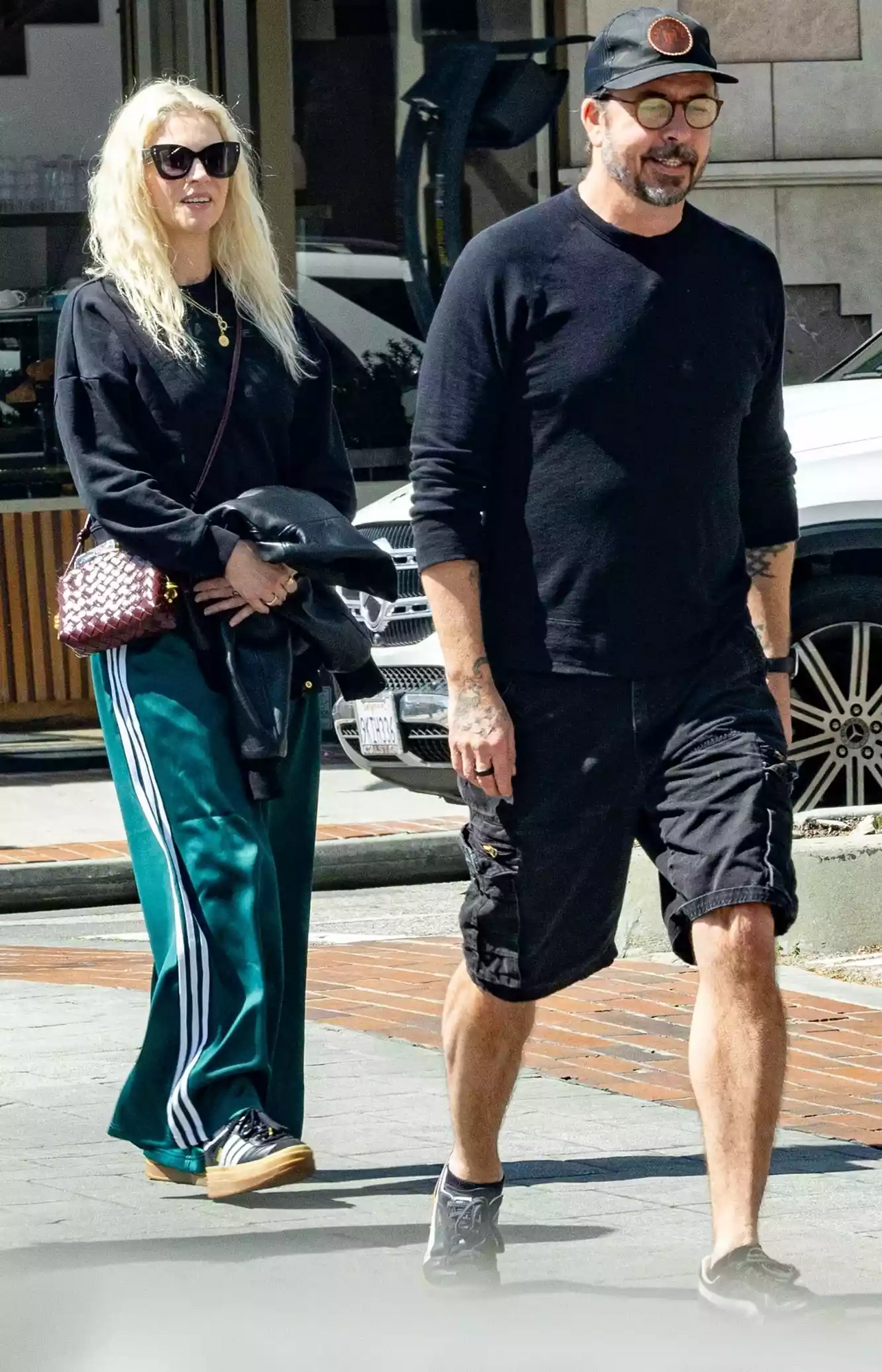 Dave Grohl and his wife Jordyn Blum step out in Glendale, Calif., on March 16, 2025.