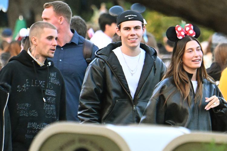 Justin and Hailey Bieber Enjoy Disneyland Trip with The Kid LAROI