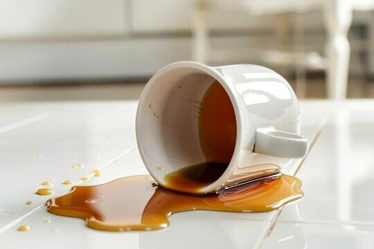 Spilling coffee