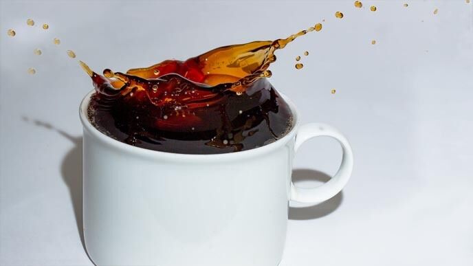 Spilling coffee