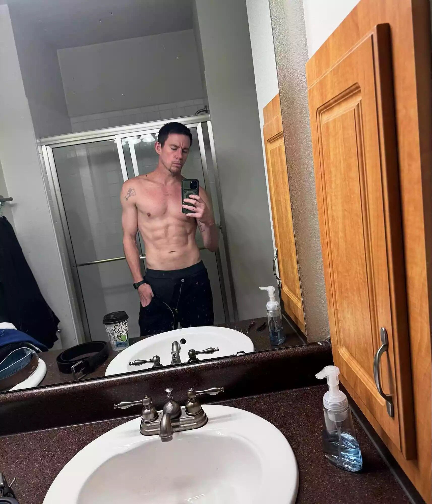 Tatum posted his weight loss for film 'Roofman' in one snap.