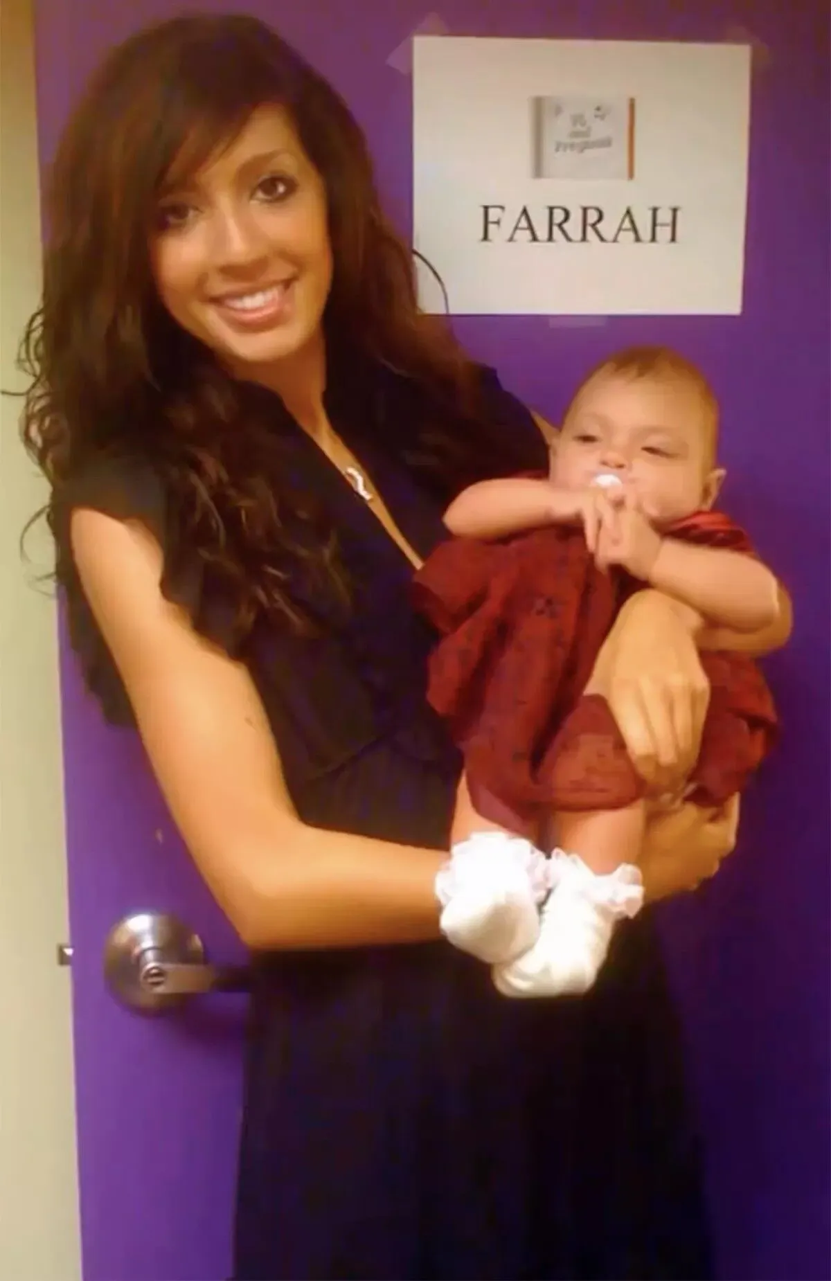 Farrah Abraham with daughter Sophia as a baby