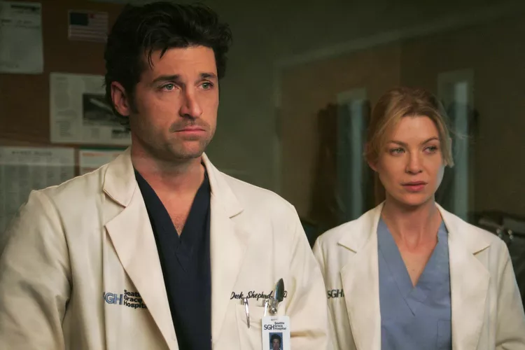 Patrick Dempsey and Ellen Pompeo in 'Grey's Anatomy' in 2005.