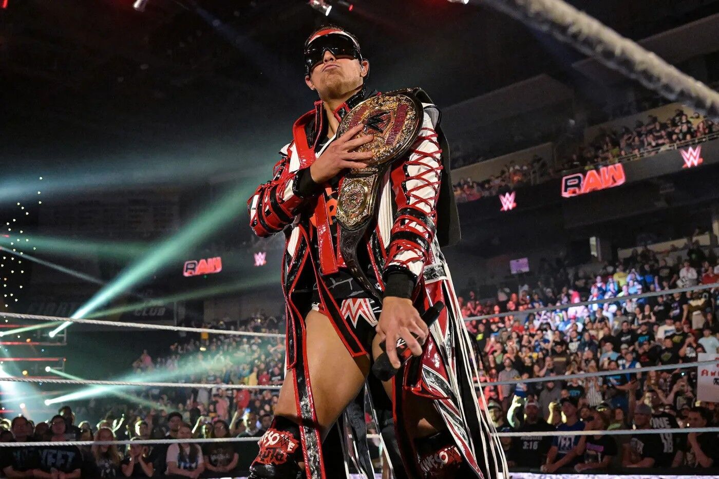 The Miz enters the ring during Monday Night RAW at Huntington Center on June 10, 2024 in Toledo, Ohio