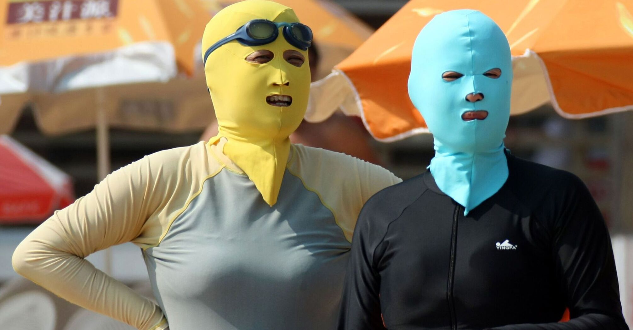 Facekini has become a new trend on Chinese beaches