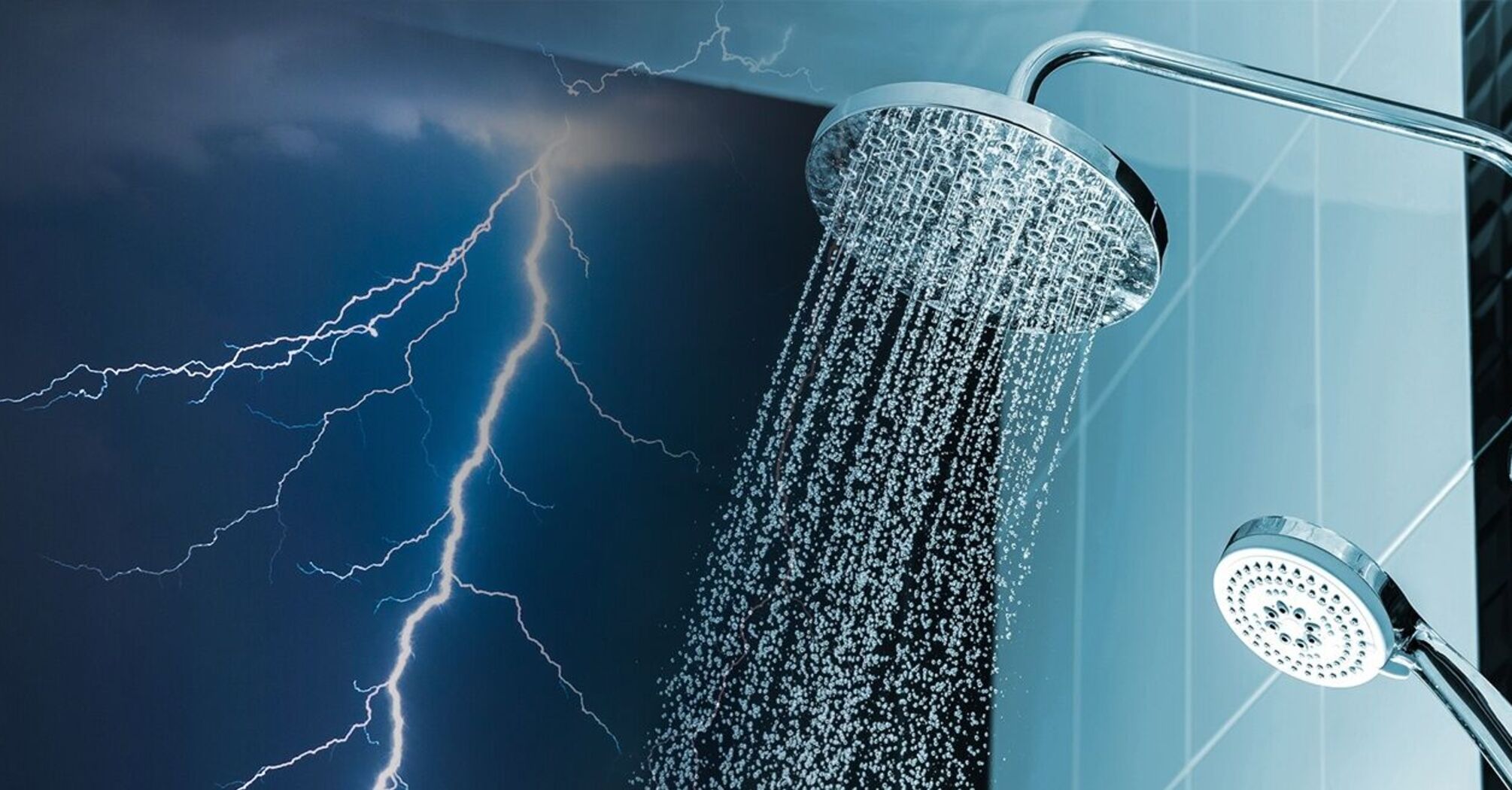Is it safe to take a shower during a thunderstorm