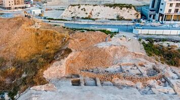 An aerial view of the excavation at Mordot Arnona in Jerusalem,