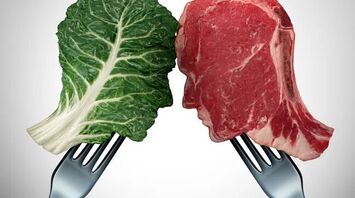 Vegetables and meat
