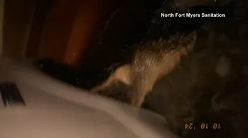 Alligator Lunges from Floodwaters, Bites Vehicle Tire in Florida