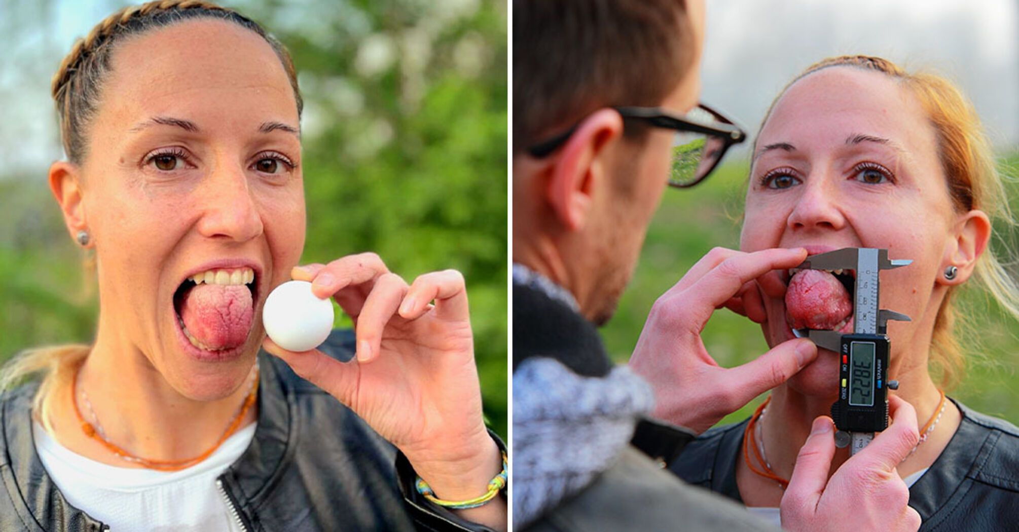 Italian Woman Sets Record for Largest Tongue Circumference