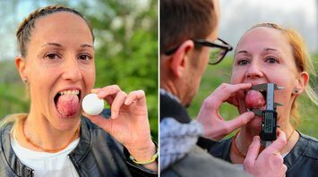 Italian Woman Sets Record for Largest Tongue Circumference