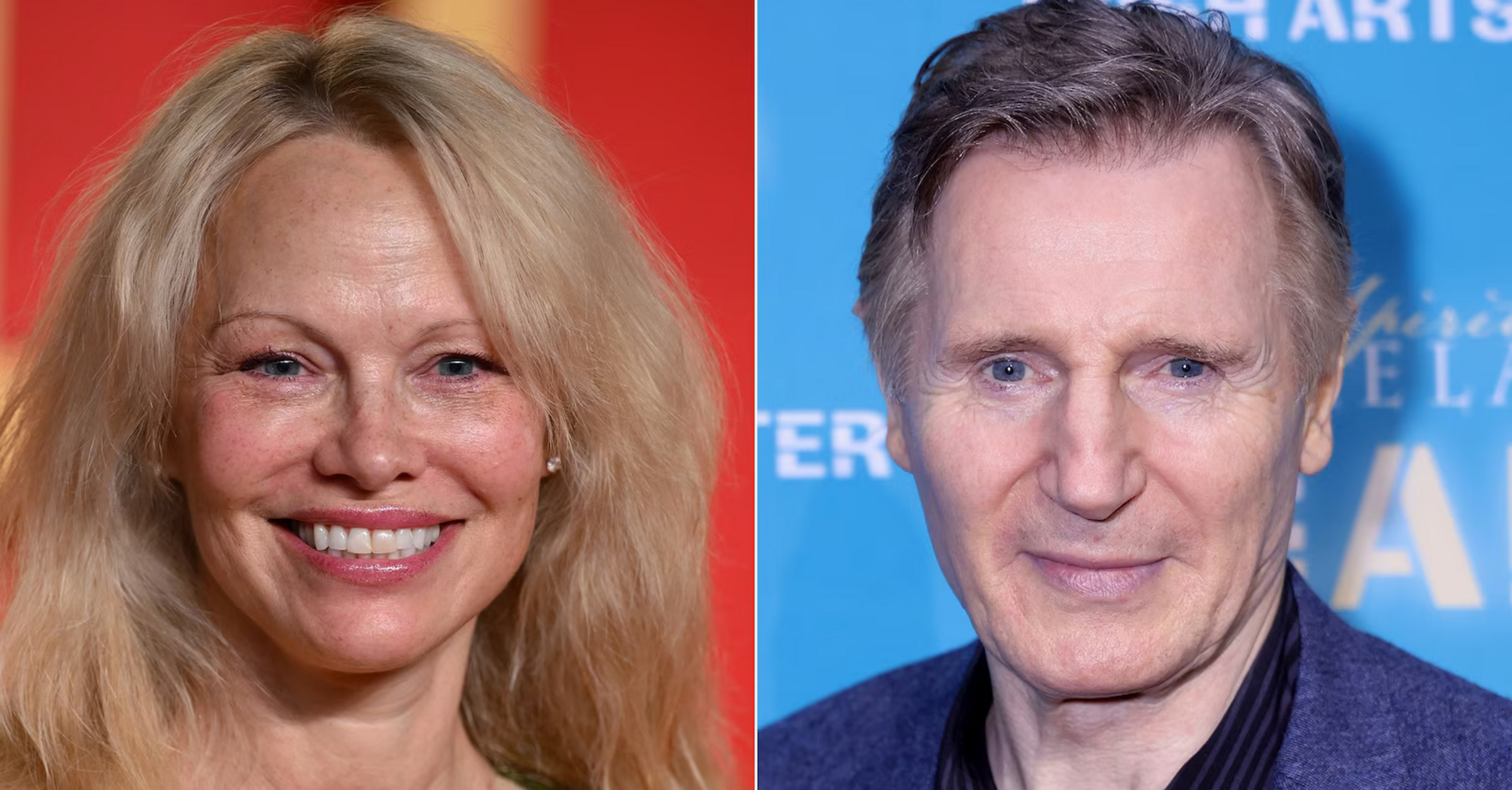 Pamela Anderson and Liam Neeson's New Friendship on 'The Naked Gun' Set