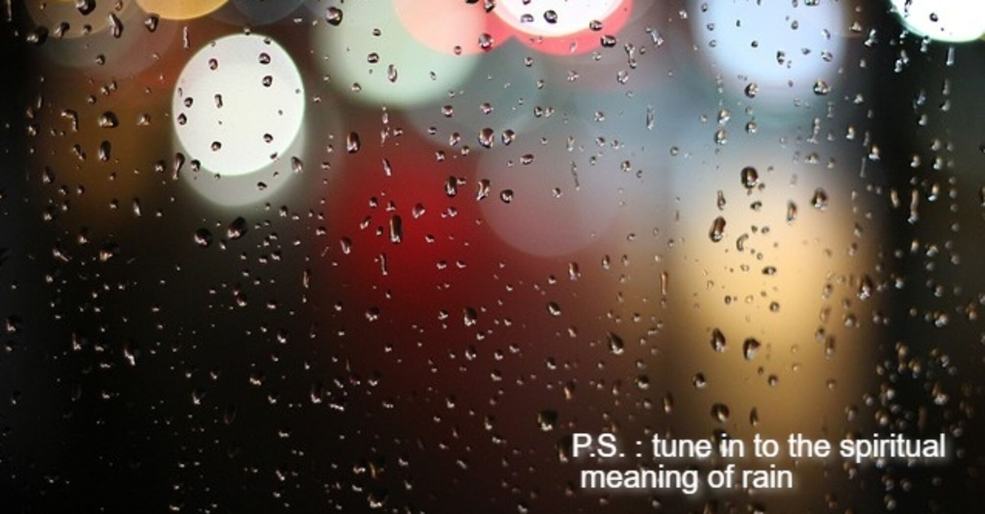 Spiritual meaning of rain