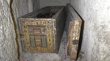Ancient painted coffin