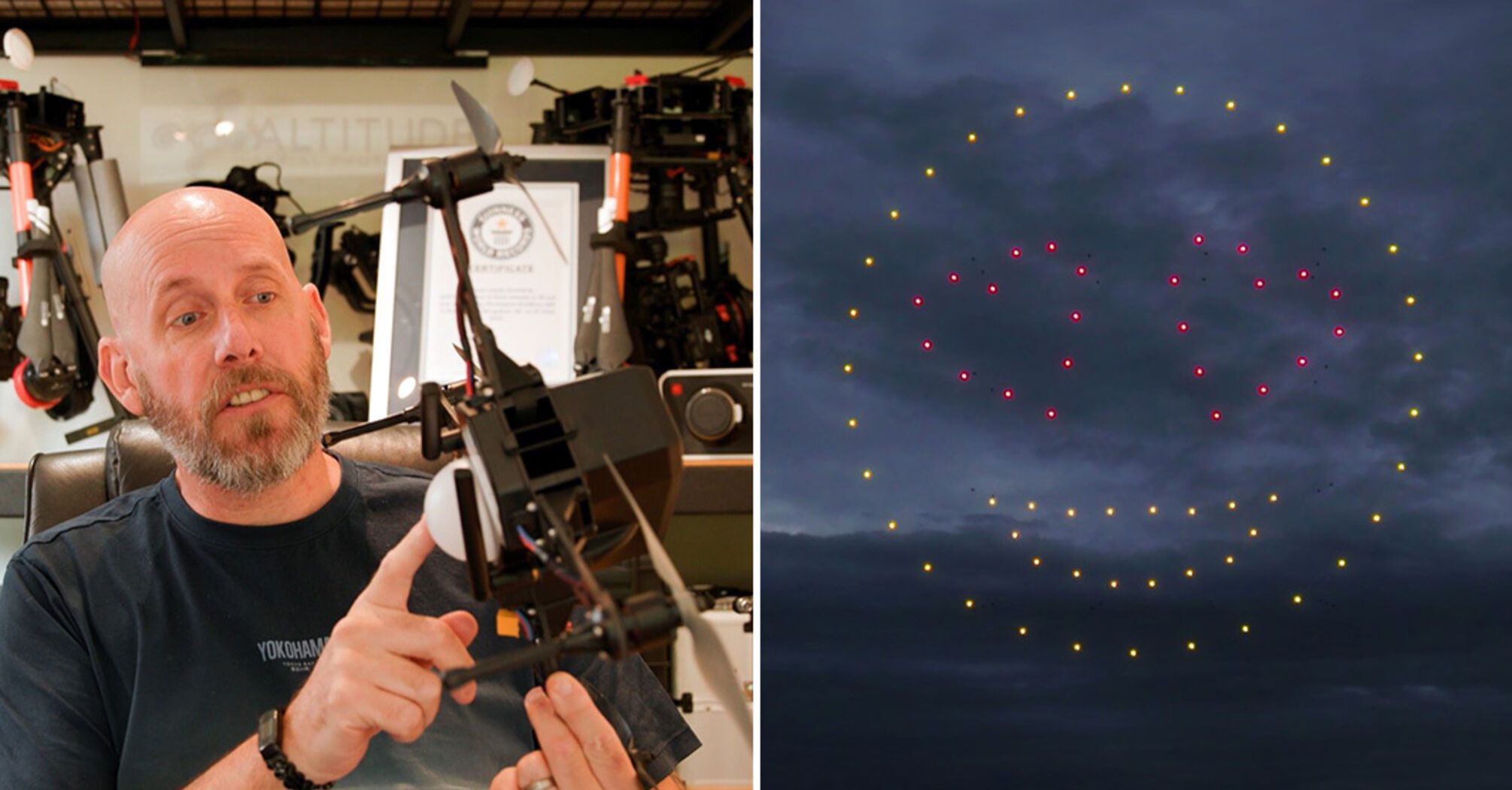 Chris Bradbury Shatters Guinness World Record with Emoji Drone Show