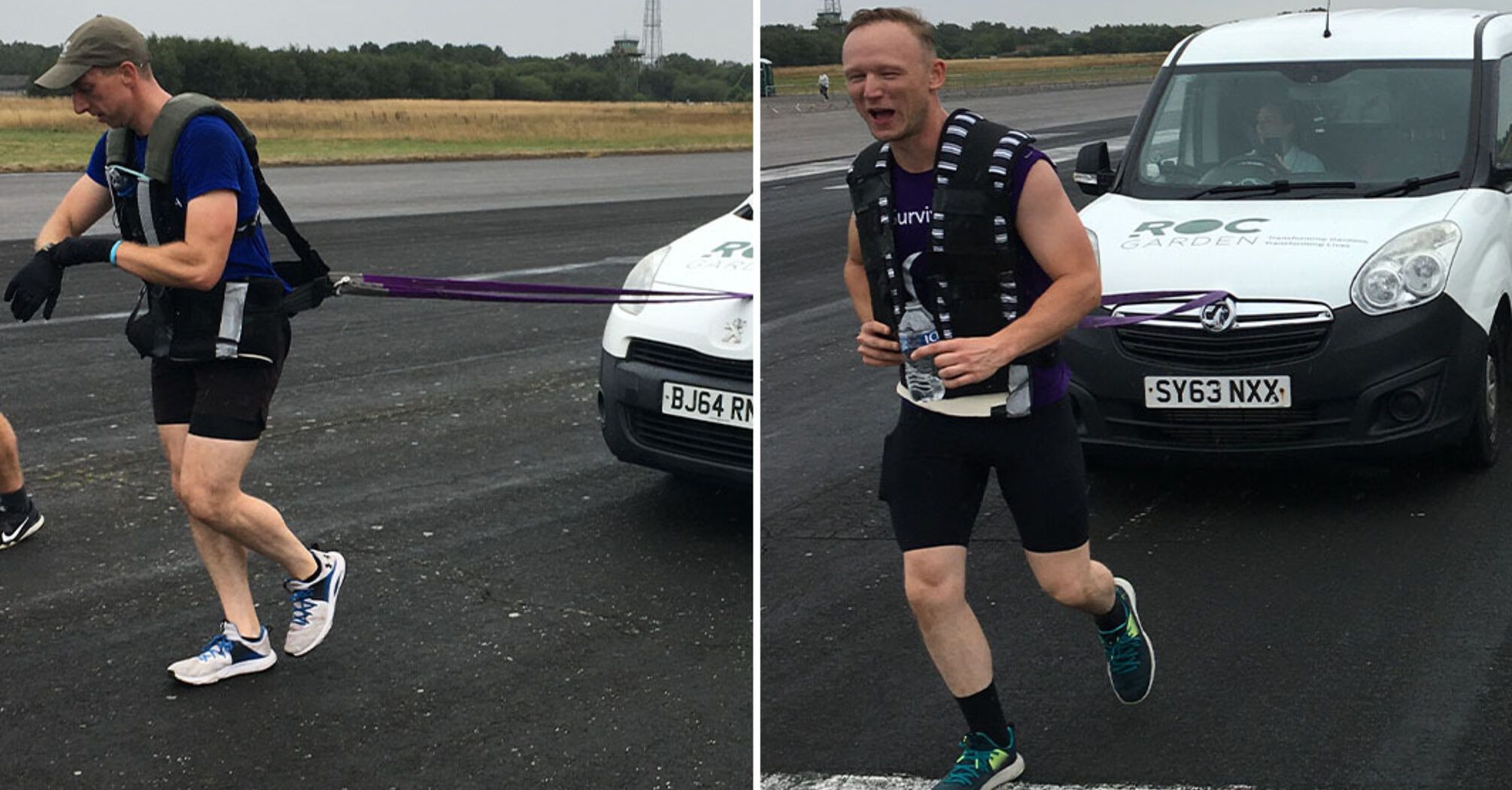 Brothers-in-Law Break Their Own Record by Pulling Cars