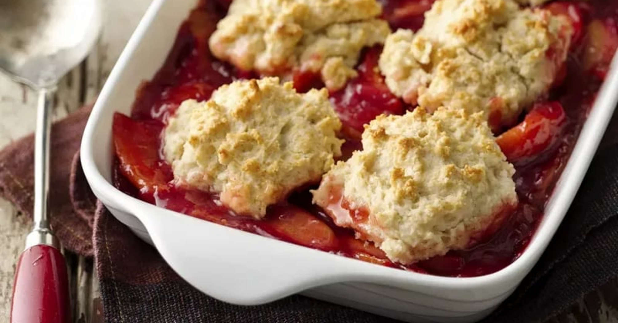 Plum cobbler